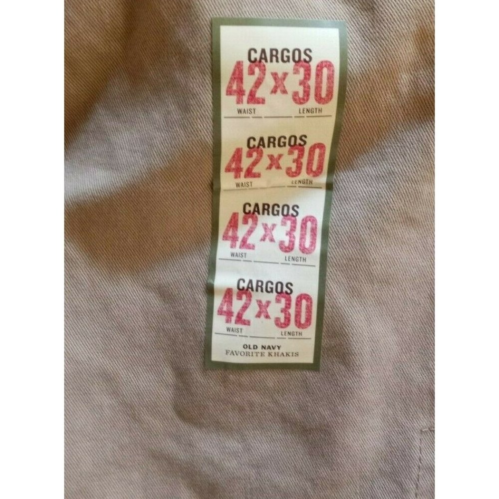 NWT Men's Old Navy Cotton Flat Front Favorite Cargo Pants Size 42x30 Khakis